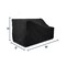 Eevelle Meridian Right Arm Sectional Loveseat Cover, Black, 34 in L x 58 in W x 30 in H MDSRAL-BLK - alternate 1